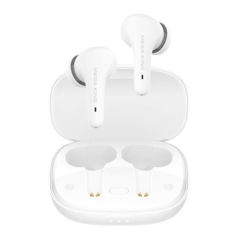 MEGA KING T15Lite 真無線藍牙耳機 白 絕美質感藍芽耳機