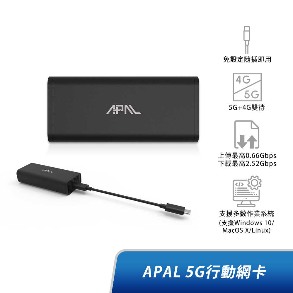 APAL TRIBUTO 5G Dongle USB行動網卡 SIM卡行動網路接收器 內建散熱風扇 軟體狗 加密狗