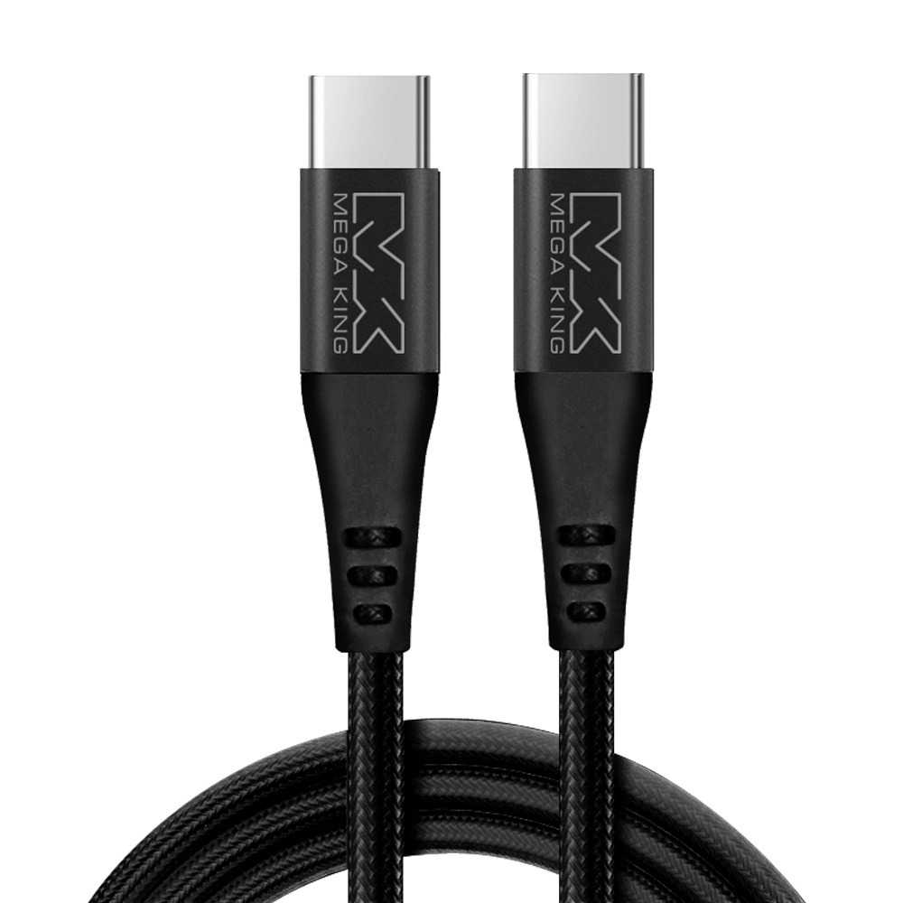 MEGA KING C to C 60W USB3.2高速傳輸編織線 1m Type-C充電線 PD QC快充線 傳輸線