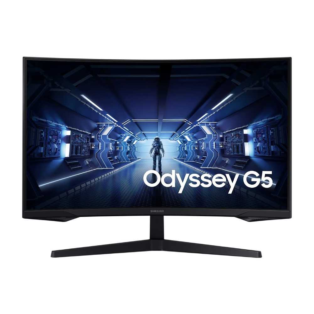 [贈人體工學無線滑鼠+100禮券]SAMSUNG Odyssey G5 32吋曲面電競顯示器 電腦螢幕(C32G55T)