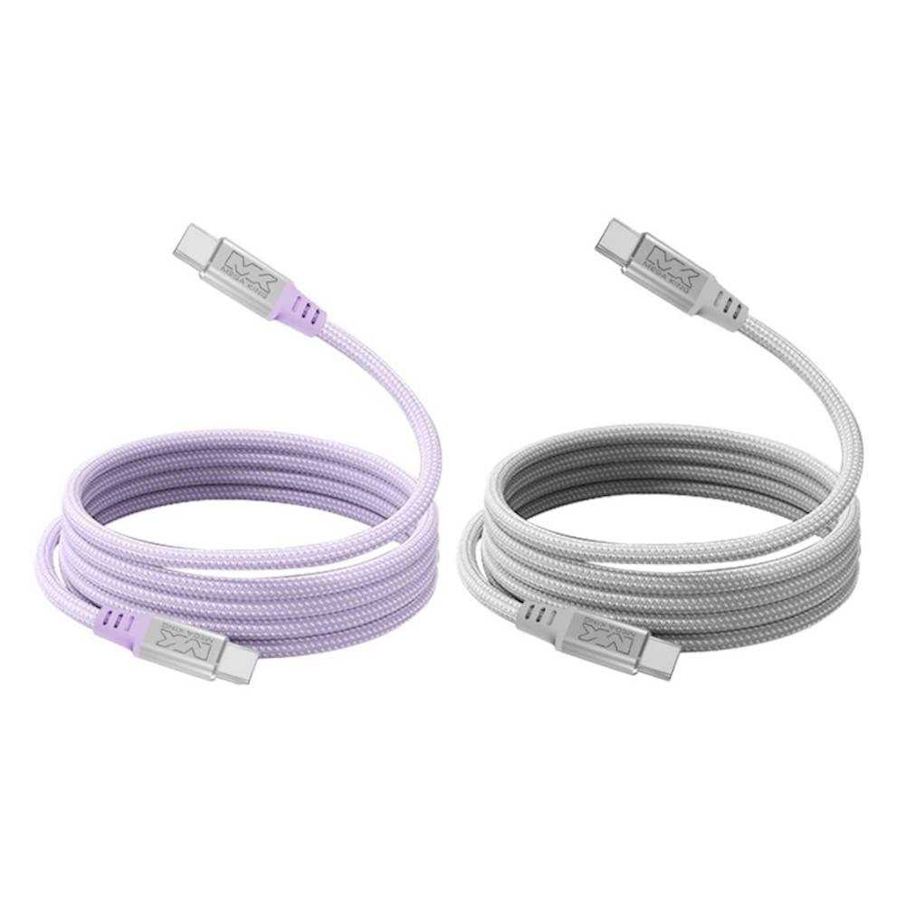 MEGA KING C to C 60W磁吸充電編織線 1.2M USB-C鋁合金頭傳輸充電線 PD QC 快充線