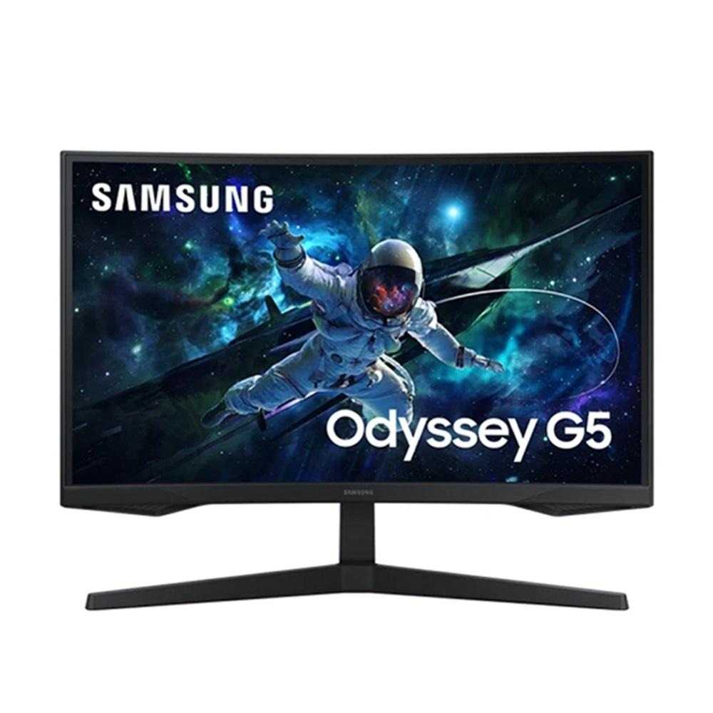 【領券再折】[贈100禮券]SAMSUNG Odyssey G5 32吋2K曲面電競螢幕 黑 S32CG552 2024