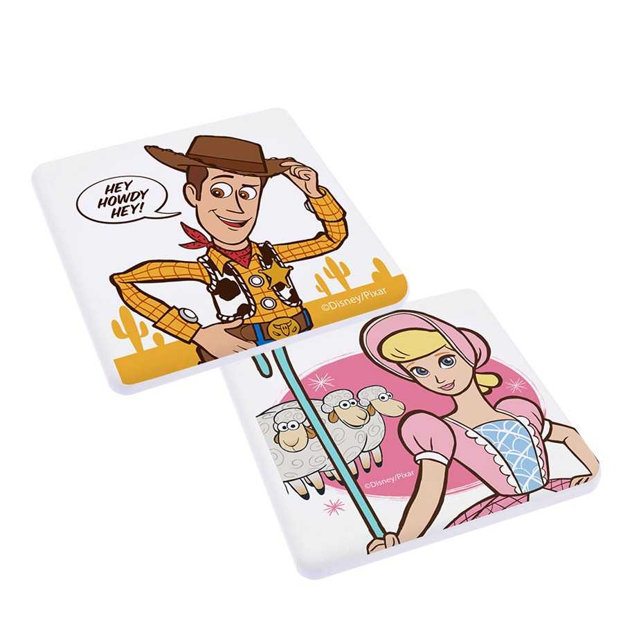 迪士尼玩具總動員4珪藻土吸水杯墊(2入一組) 胡迪/蛋頭夫妻/火腿/巴斯光年/翠絲/抱抱龍/彈簧狗/三眼怪/披薩星球