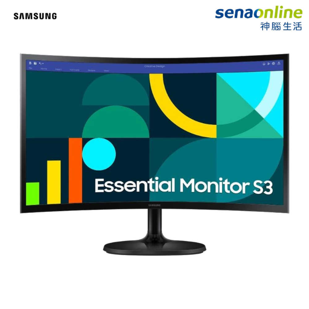 【領券再折】Samsung三星 27吋曲面螢幕 S36GD 黑 LS27D362GACXZW S3系列 D362