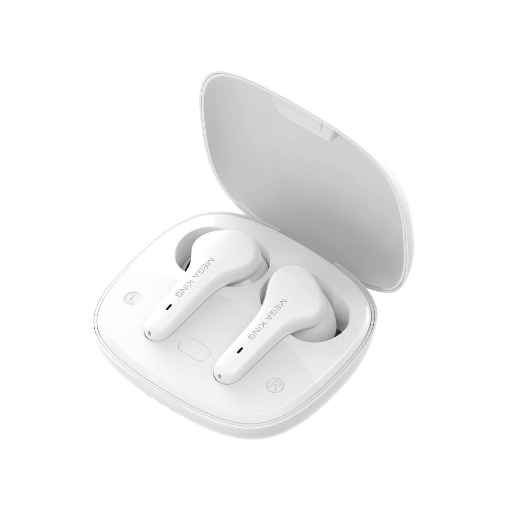 MEGA KING T15Lite 真無線藍牙耳機 白 絕美質感藍芽耳機