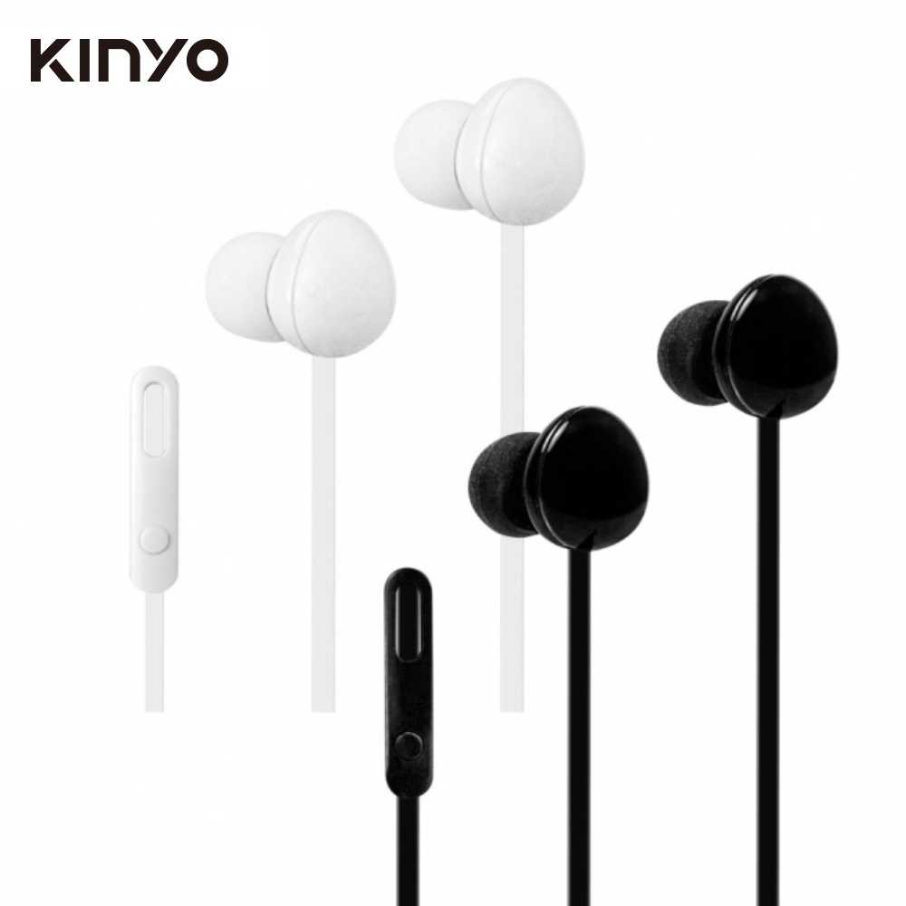 【KINYO】蛋形耳機麥克風(黑) IPEM-853