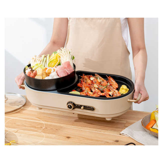 【KINYO】 雙溫控火烤兩用爐 BP-092