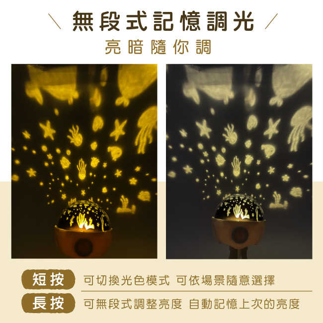 【KINYO】小章魚百變投影燈 LED-6545