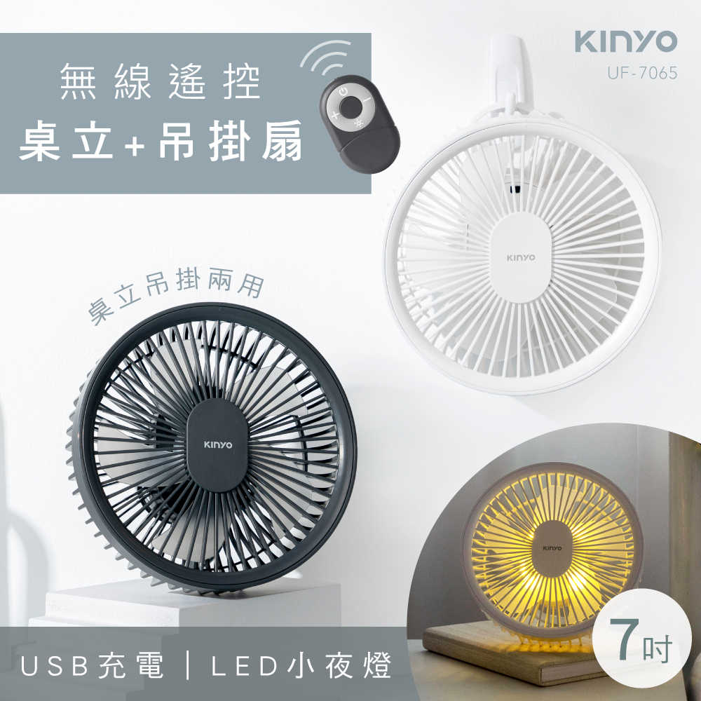 【KINYO】無線遙控LED吊扇 UF-7065