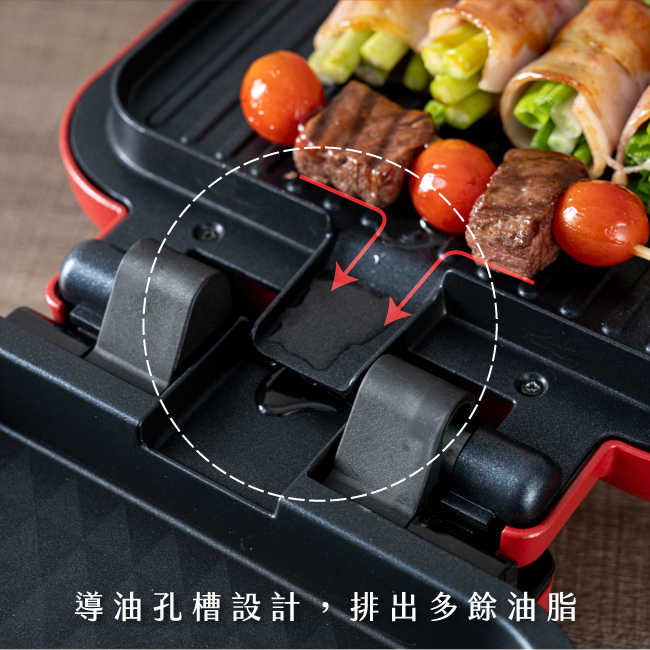 【KINYO】雙面折疊電烤盤 BP-604