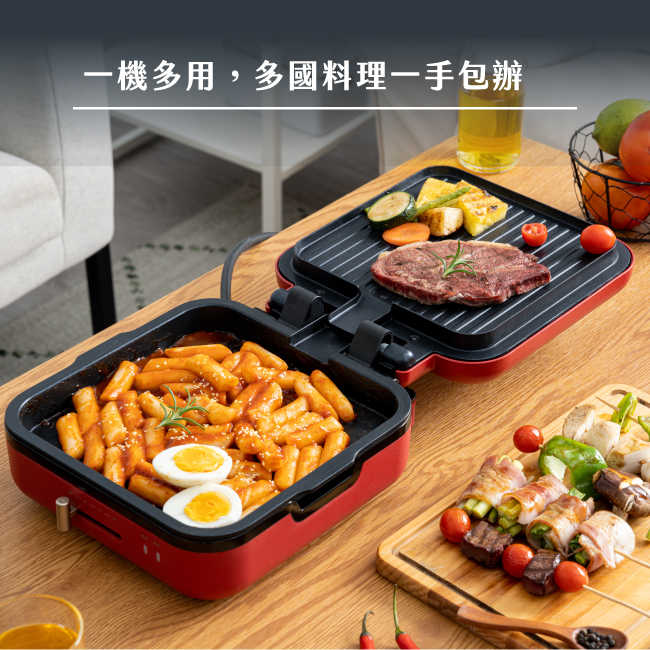 【KINYO】雙面折疊電烤盤 BP-604