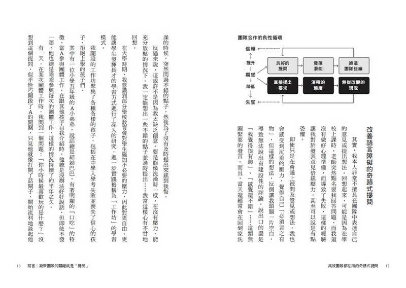 【天下雜誌】高效團隊都在用的奇蹟式提問:激發互動+建立心理安全感的最強提問公式，會議不沈默，討論不冷漠，每次協作都有成效