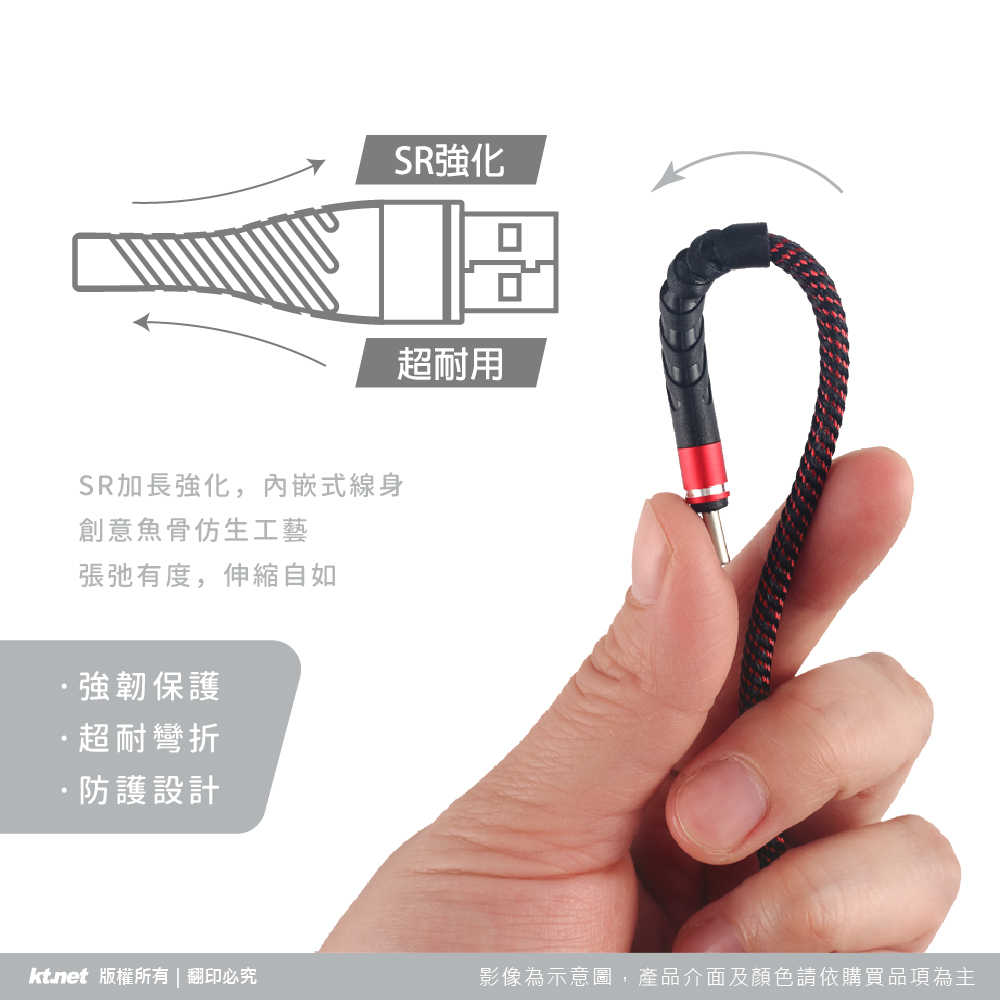 G80系列-TYPEC-蘋果/TYPEC/安卓強化插拔旋風線1M