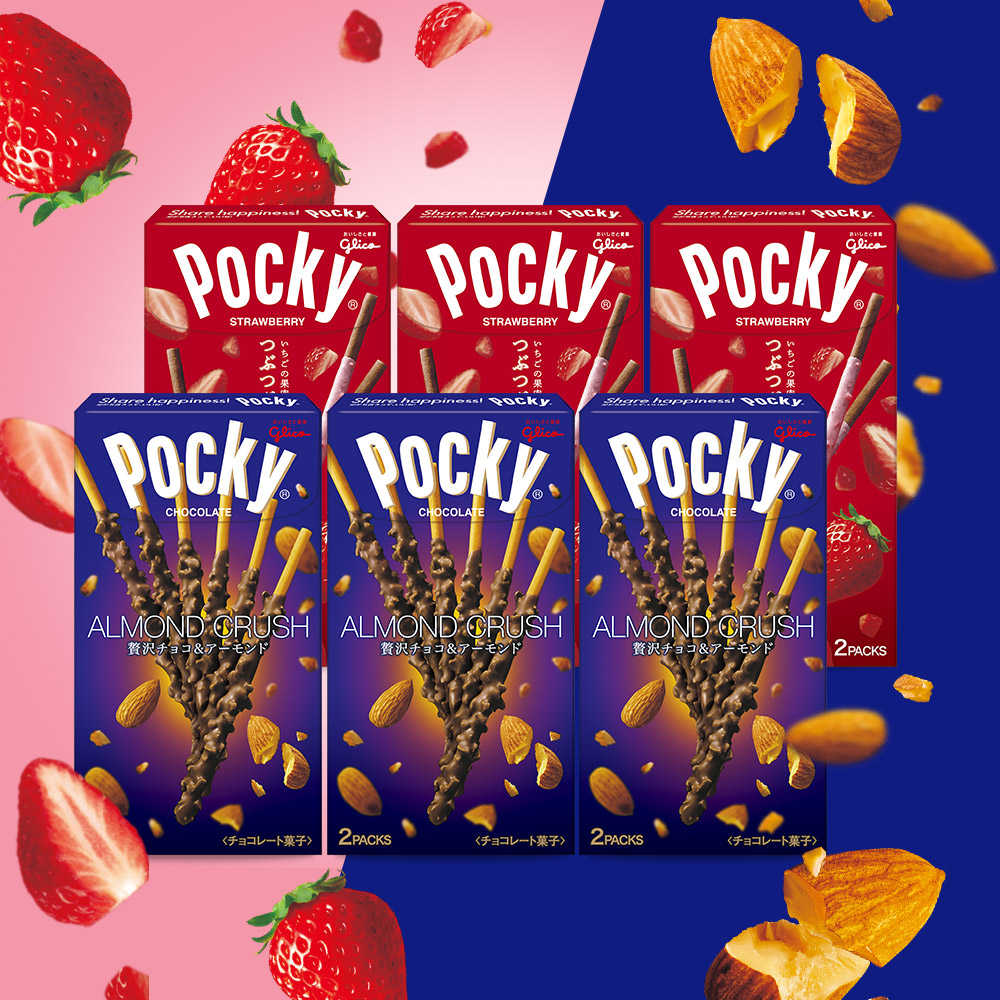 【Glico 格力高】 Pocky百奇 粒粒口感美味6入組