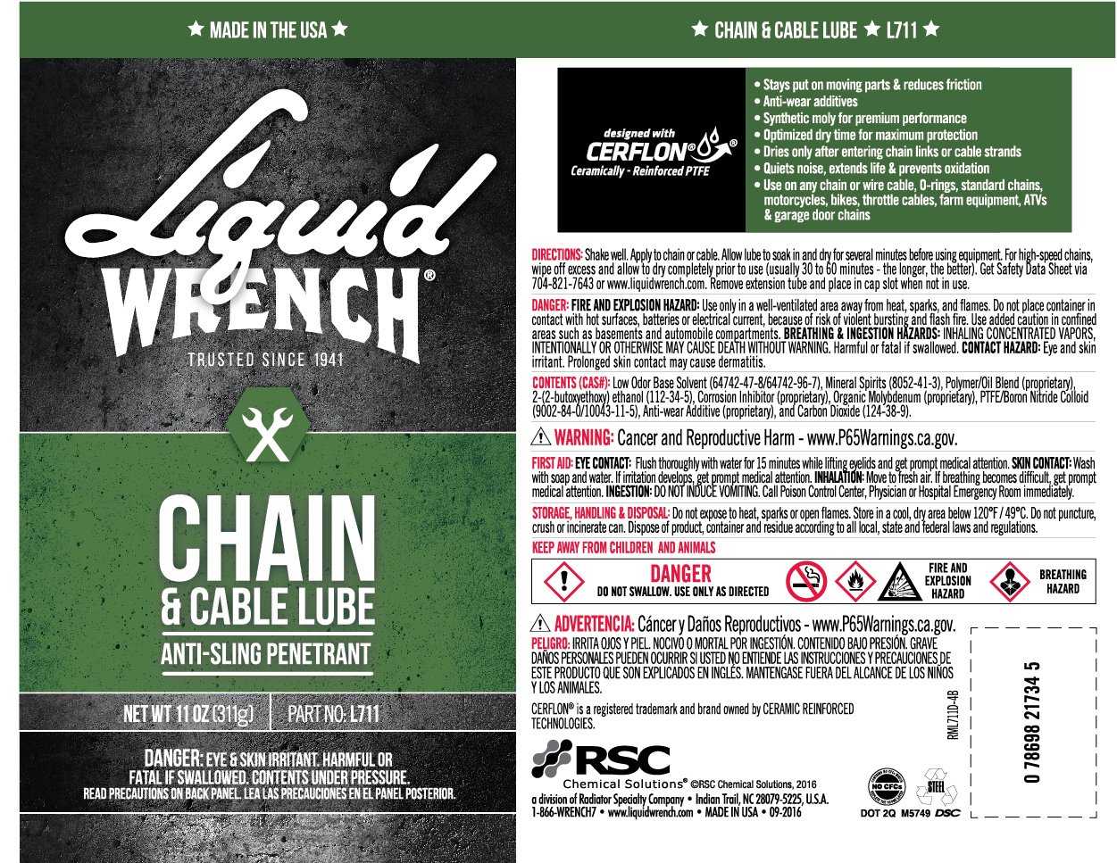 【車百購】 LiquidWrench 鍊條油 鏈條油 纜線保護油