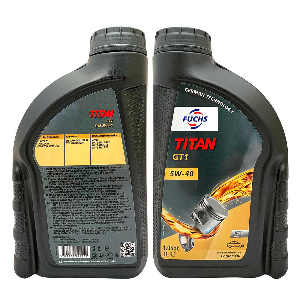 【車百購】 Fuchs TITAN GT1 5W40 長效全合成機油 法國產