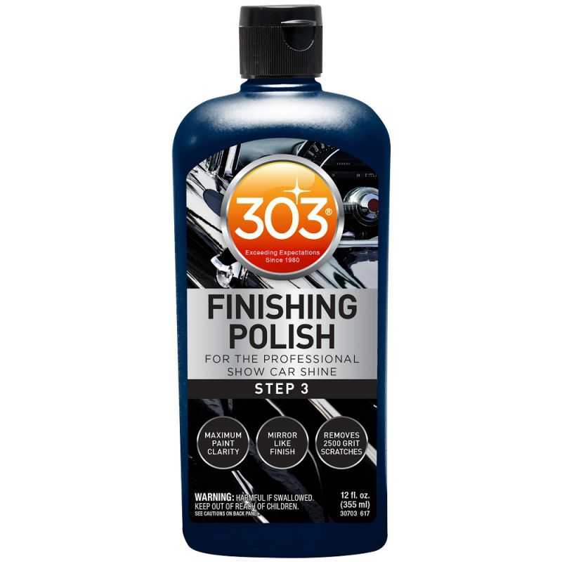 【車百購】 303 汽車烤漆鏡面拋光劑 12oz 細切 細蠟 研磨劑 finishing polish