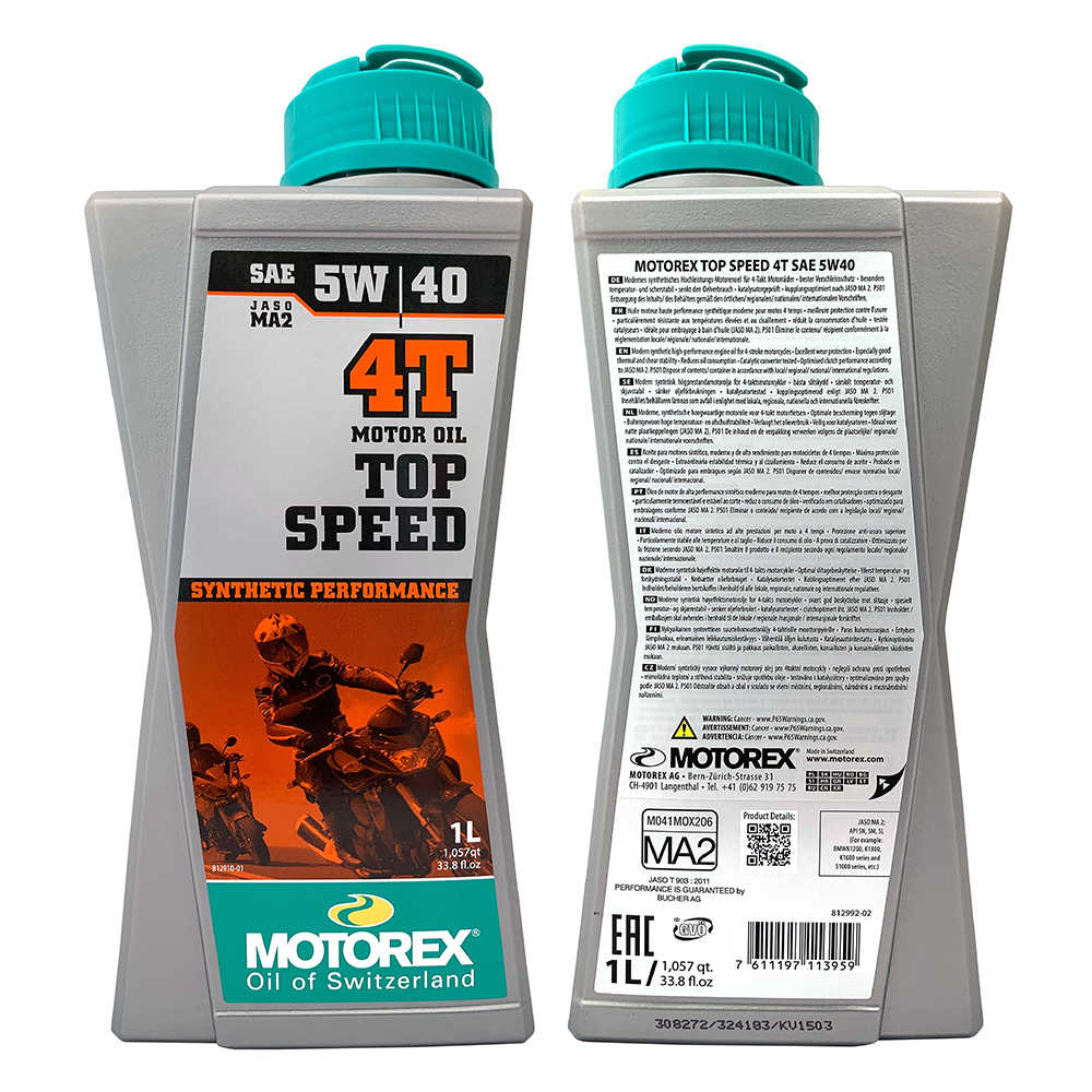 【車百購】 MOTOREX TOP SPEED 4T 5W40 10W40 機車機油 合成機油 摩托車機油