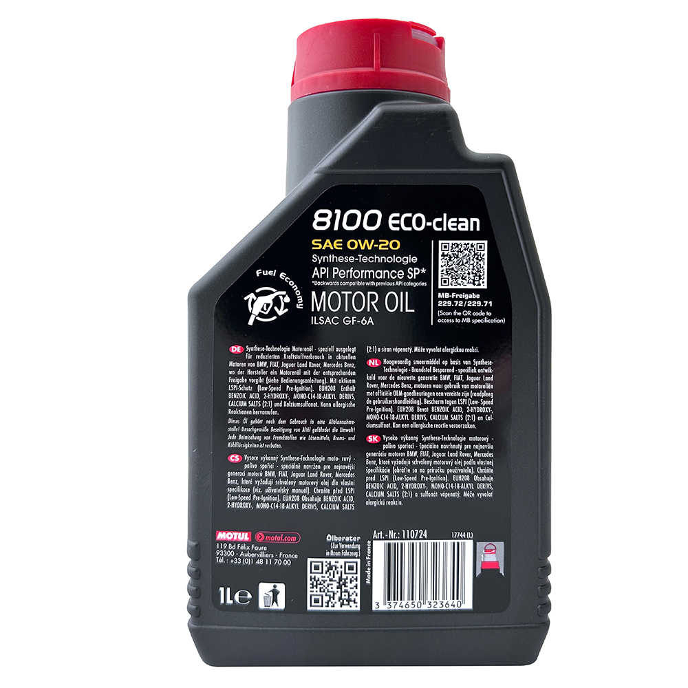 【車百購】 MOTUL 8100 ECO-CLEAN 0W20 全合成機油 節能機油