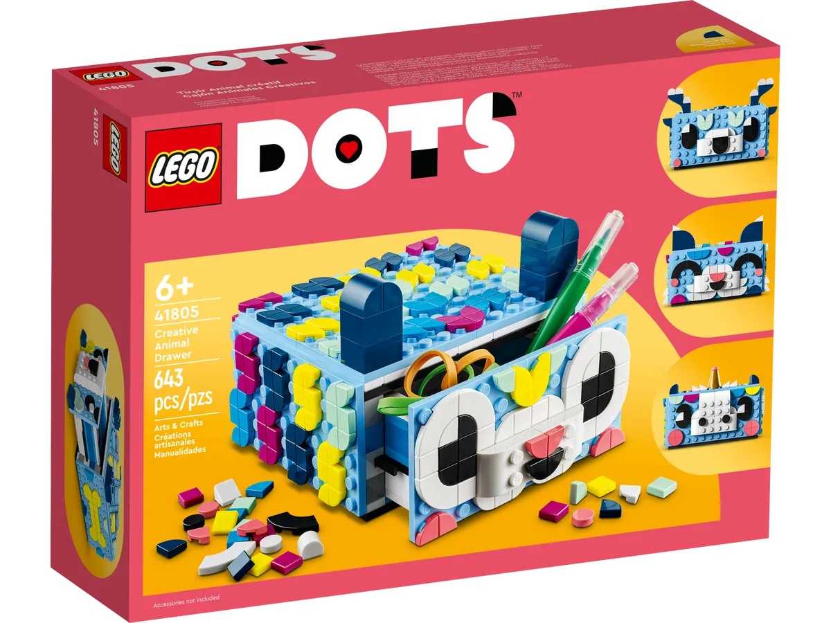 [高雄 飛米樂高積木] LEGO 41805 DOTS-創意豆豆動物抽屜