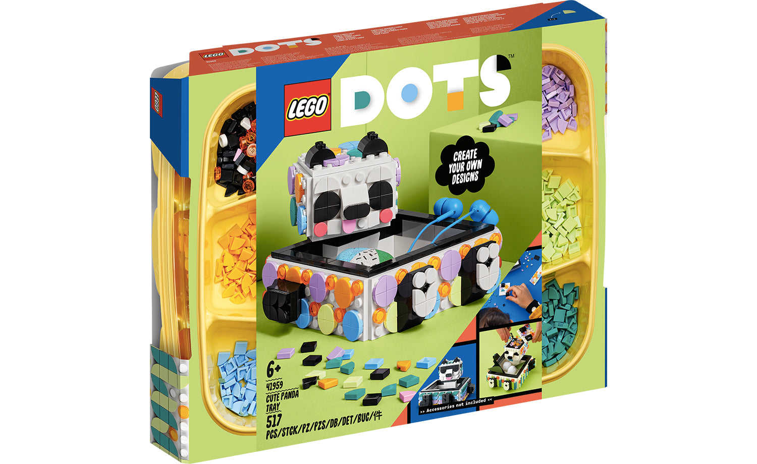 [飛米樂高積木磚賣店] LEGO 41959 DOTS-豆豆收納盒-可愛熊貓