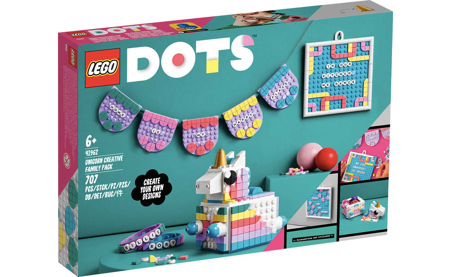 [飛米樂高積木磚賣店] LEGO 41962 DOTS-獨角獸創意家庭包