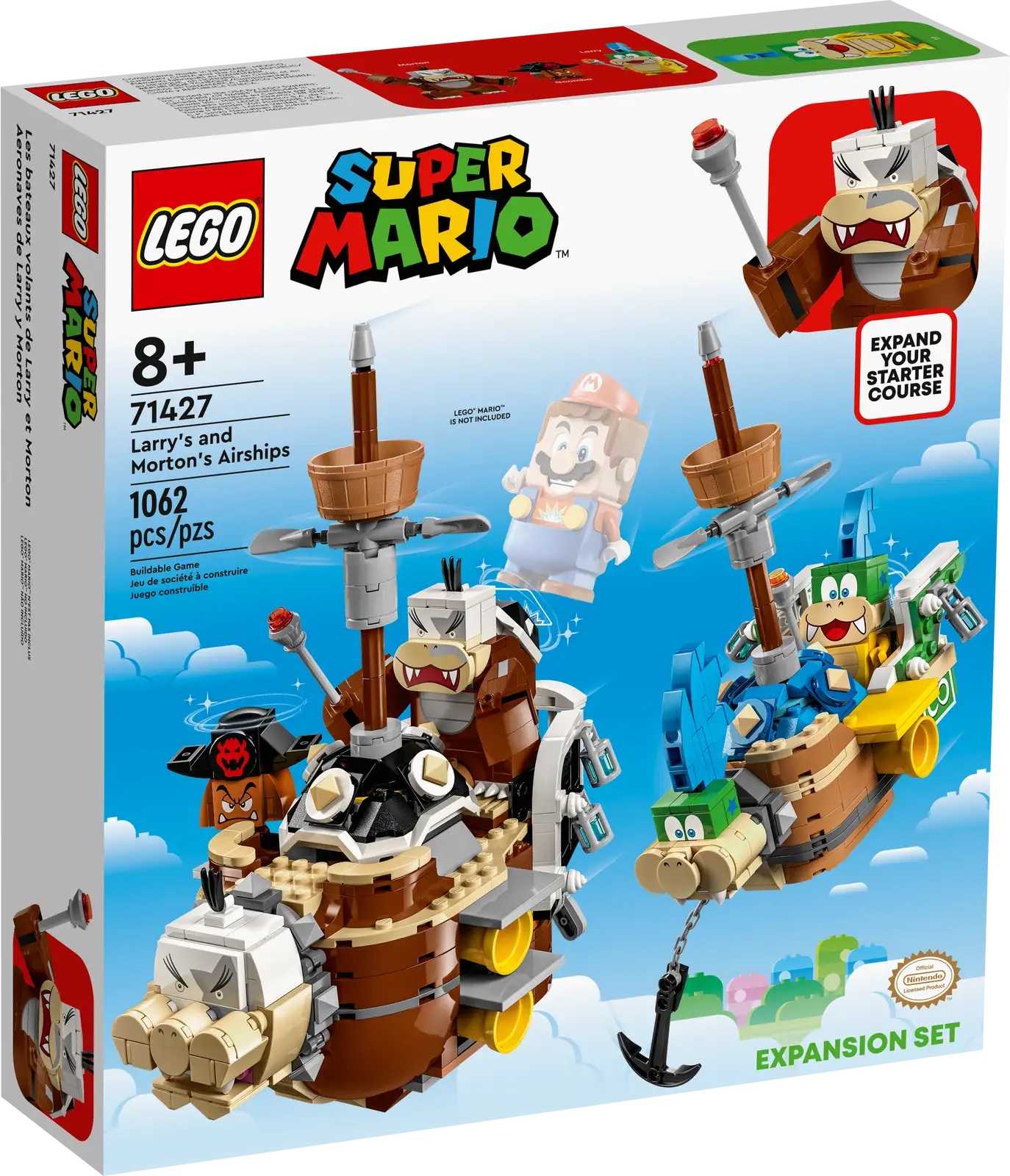 高雄飛米樂高積木] 8月新品LEGO 71427 瑪莉歐系列拉里和莫頓的飛行戰艦