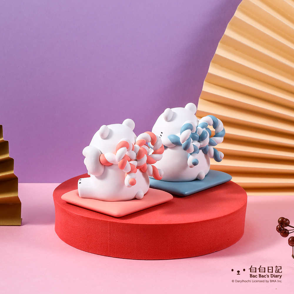 白白日記·招財白白公仔 [ 粉紅 / 粉藍 ] [預購]