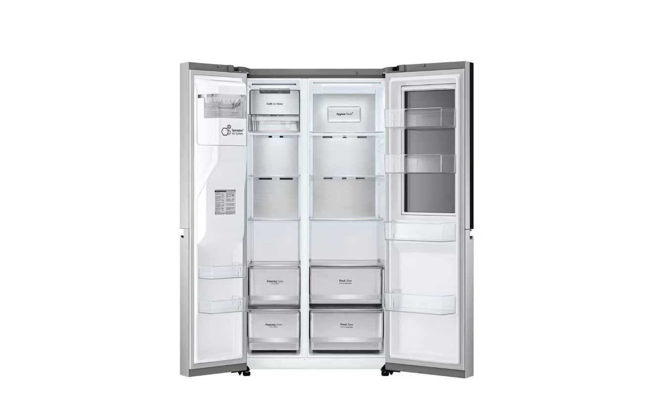 【LG 樂金】 敲敲看門中門冰球冰箱734公升(星月銀) GR-QPLC82SS