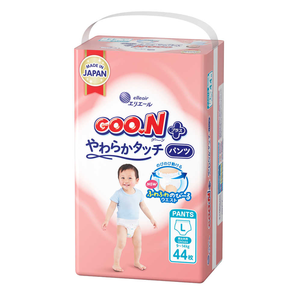 【日本大王GOO.N】境內版柔觸肌-褲型L(44片x3串/箱)