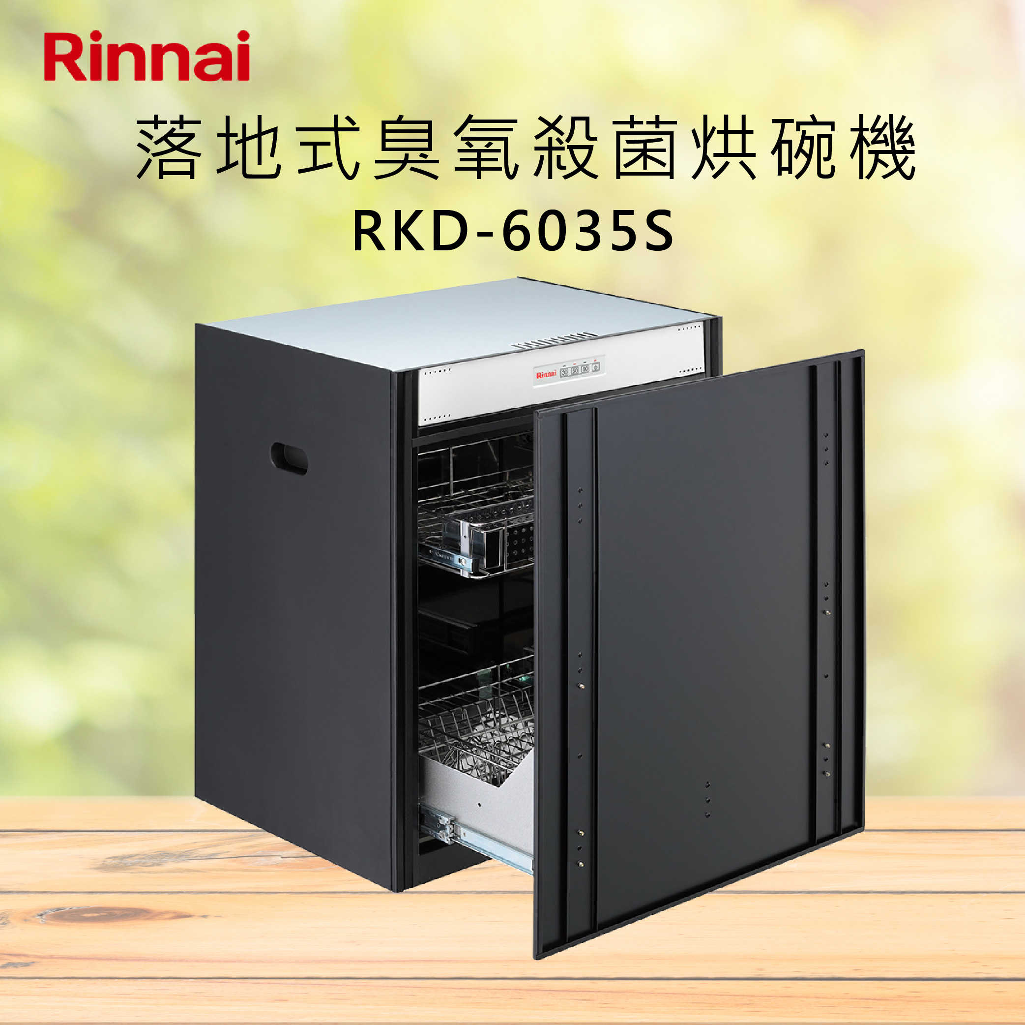 Rinnai林內【RKD-6035S】落地式臭氧殺菌烘碗機 北北基安裝