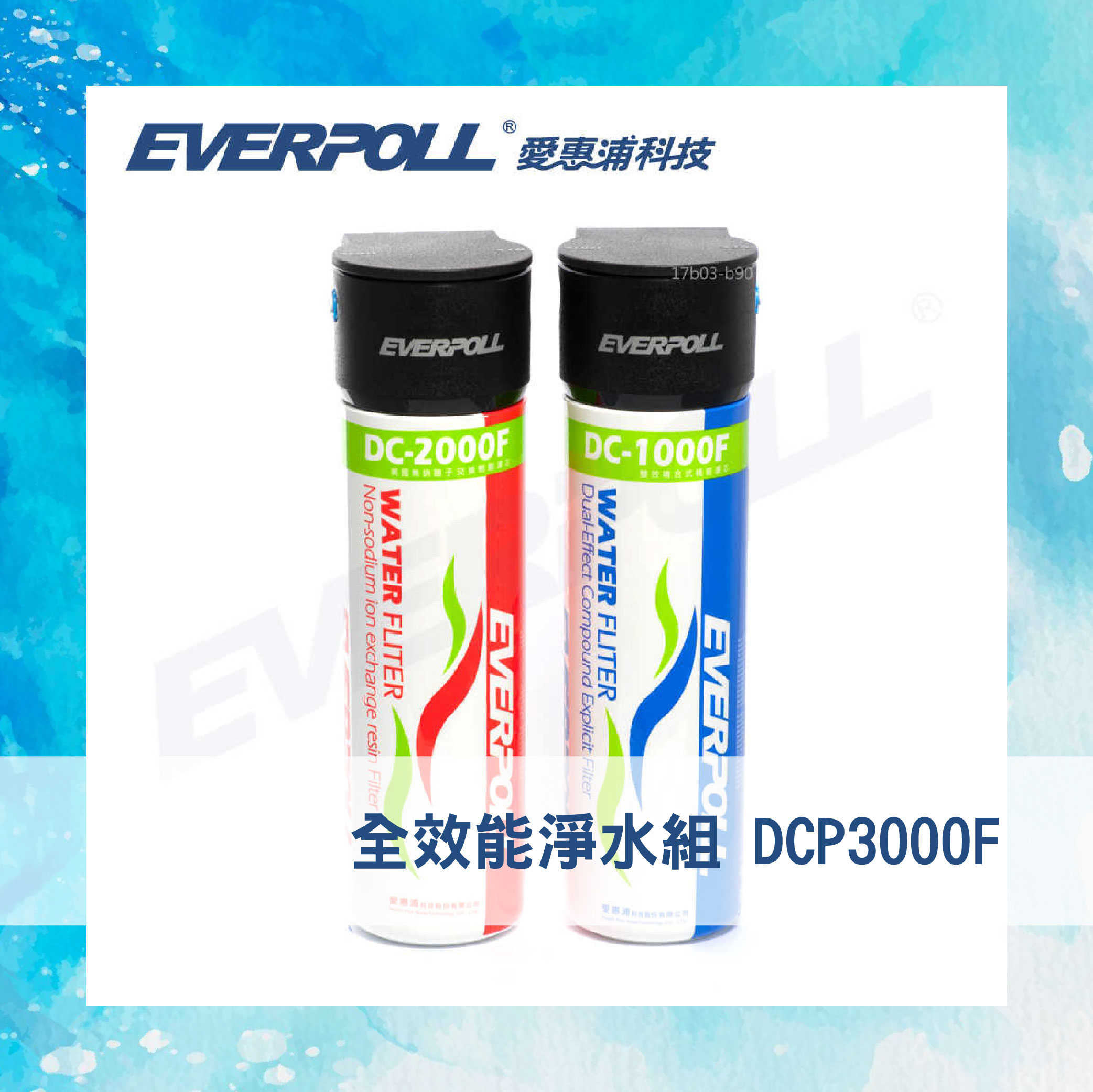 【EVERPOLL】全效能淨水組 DCP3000F (DC1000F+DC2000F)（不含鵝頸）