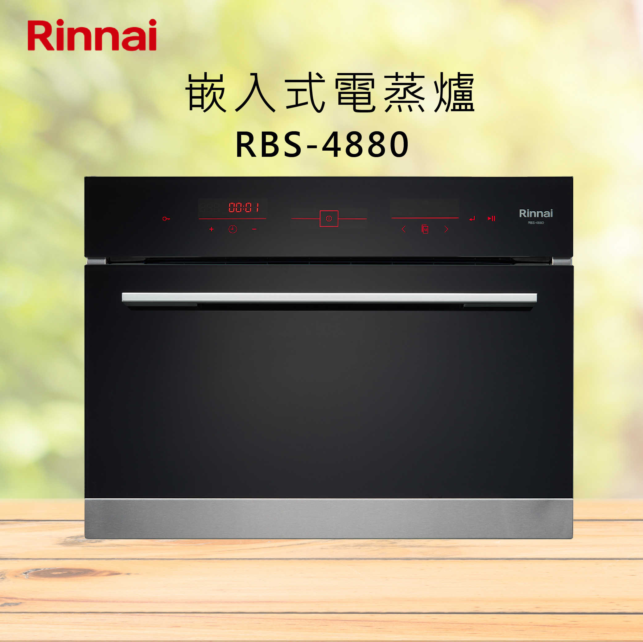 Rinnai林內【RBS-4880】嵌入式電蒸爐 北北基安裝