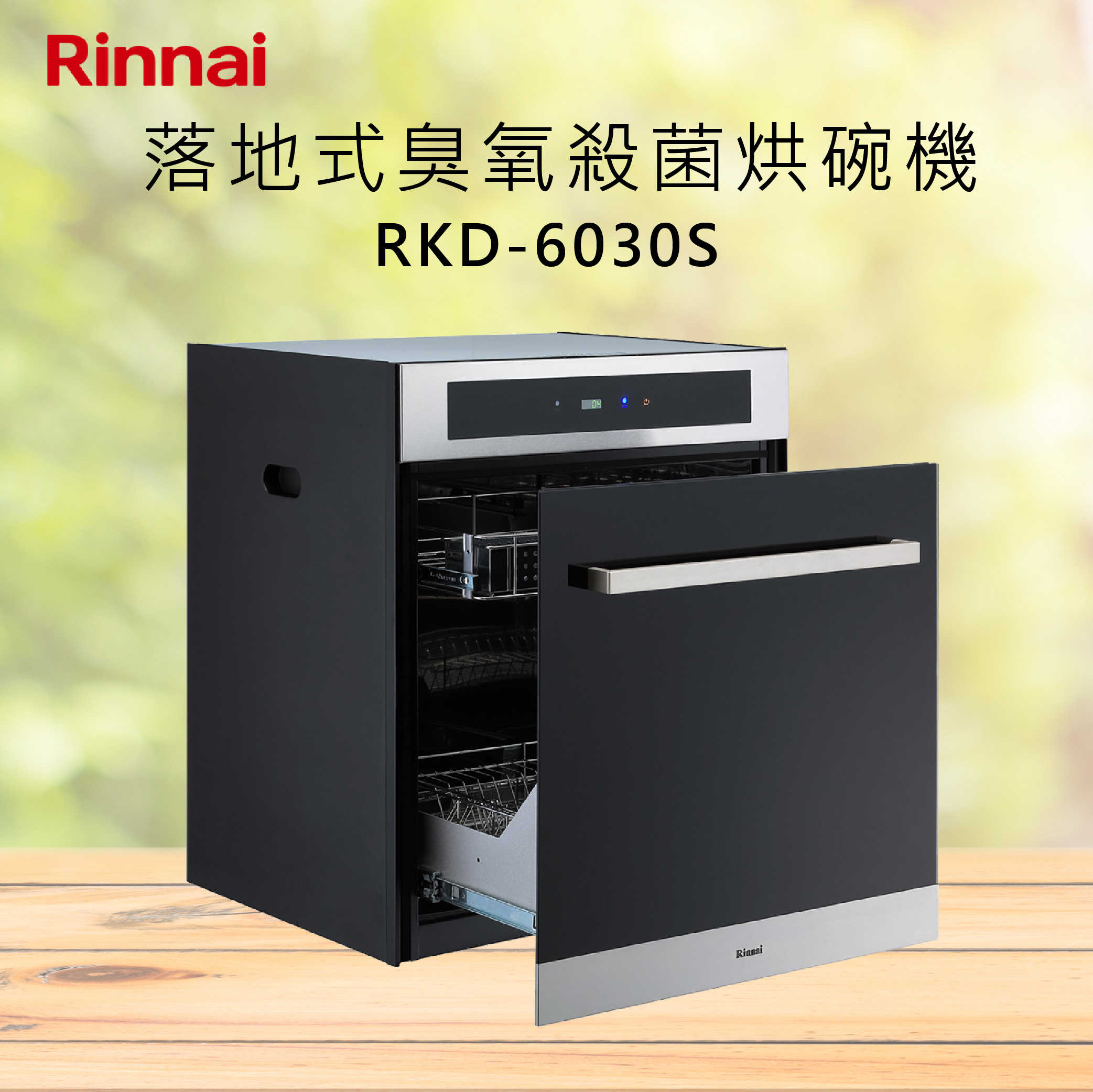 Rinnai 林內【RKD-6030S】落地式臭氧殺菌烘碗機 北北基安裝