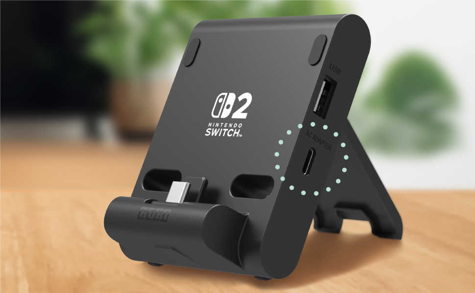 【就愛玩】全新現貨 HORI NS2 SWITCH2 便攜式雙USB集線器支架 支架 NSX-002