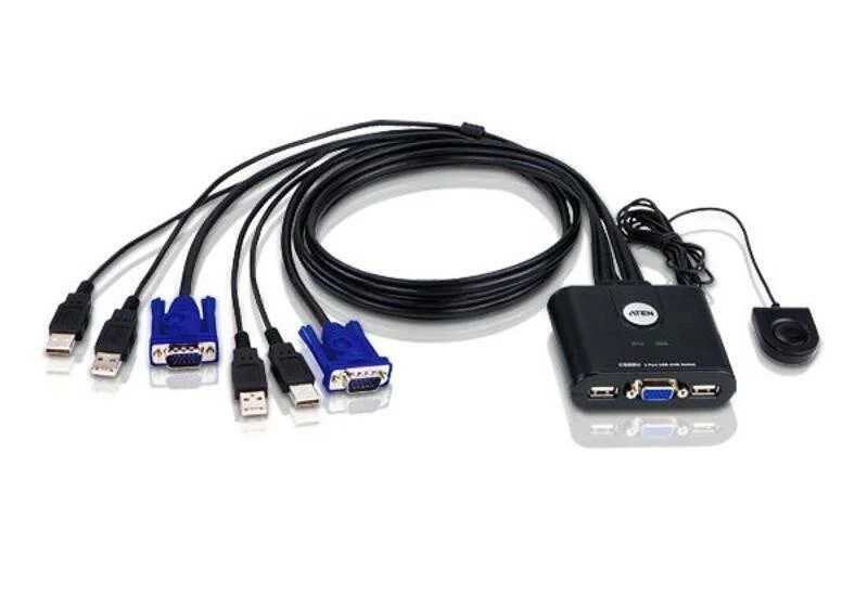 新莊民安 原價850 特價販售！ ATEN 宏正 CS22U KVM 2埠 帶線式 USB KVM 切換器