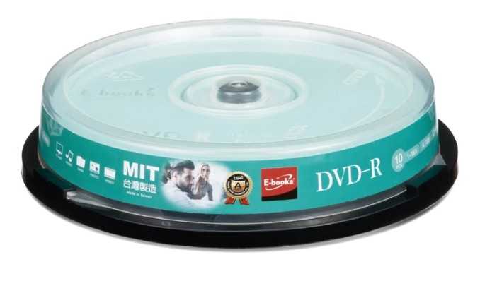全新附發票 E-Books 中景 晶鑽版16X DVD-R 10片桶 光碟片 16X 4.7GB 120min