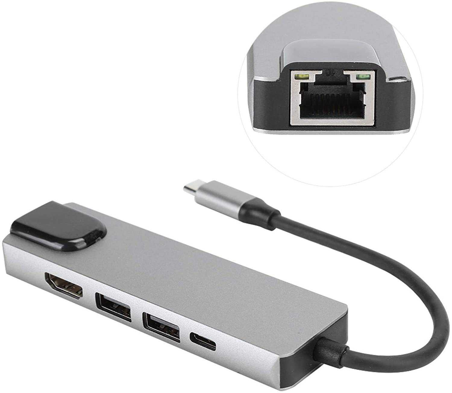 自取250 TYPE-C 蘋果電腦 平板 筆記型電腦 轉換器 網路埠 HDMI 多功能 擴充 HDMI 5合1