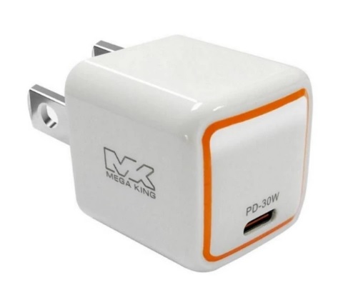 全新附發票！MEGA KING 30W GaN 氮化鎵 PD極速充電器 充電頭 充電插頭 快充頭 代理商公司貨 白