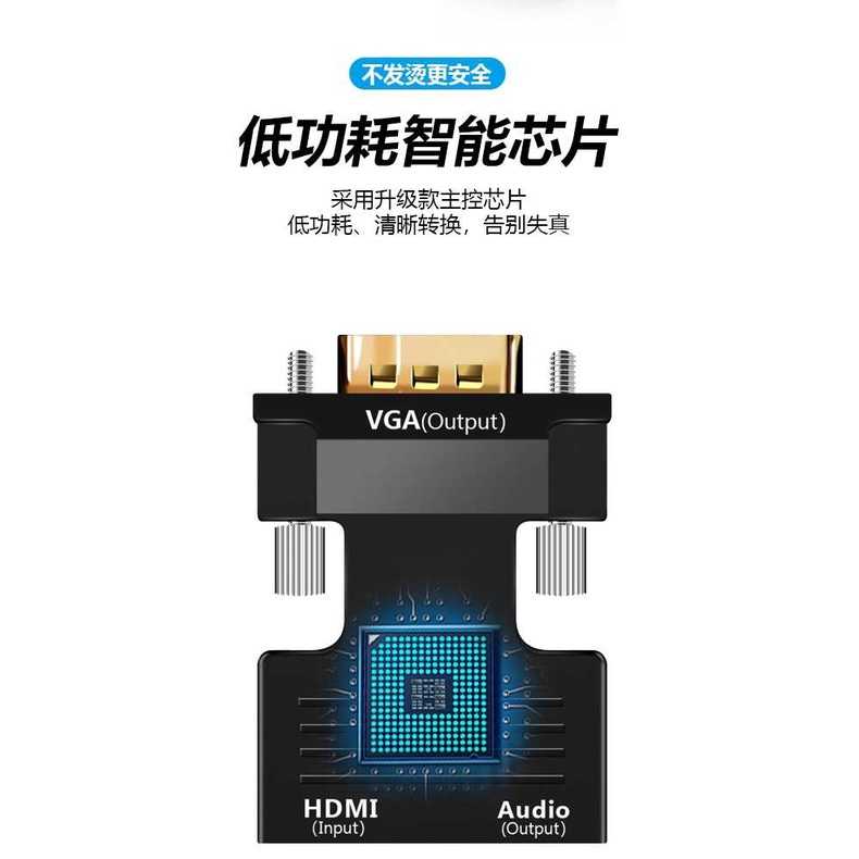 全新附發票 VGA公 轉 HDMI母 帶音源 HDMI to VGA 附音源線 HDMI 轉 VGA 轉接頭 供電版