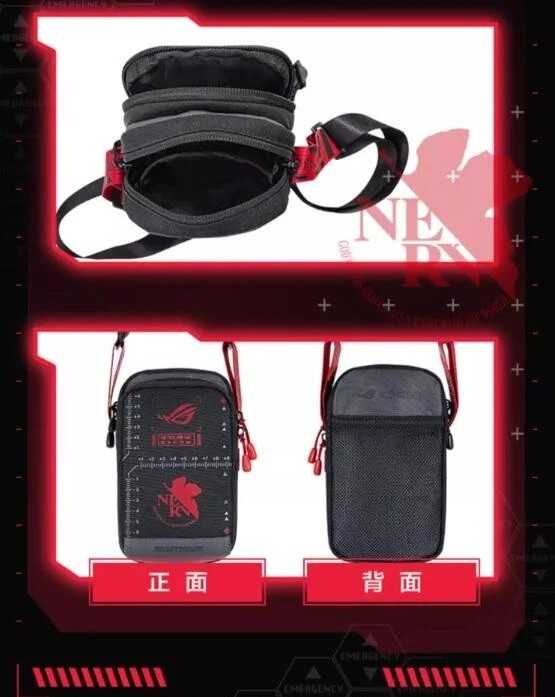 新莊民安《自取1200 正版新品》ASUS ROG 玩家共和國 福音戰士 EVANGELION EVA 肩背小包 小跨包