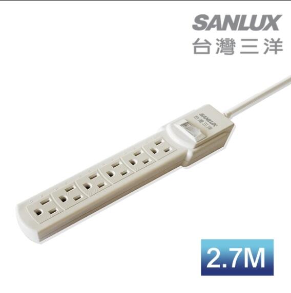 全新附發票！SANLUX 臺灣三洋 SYPW-361B 一開六插 1切6座 耐熱防火 過載保護 延長線插座 插座延長線