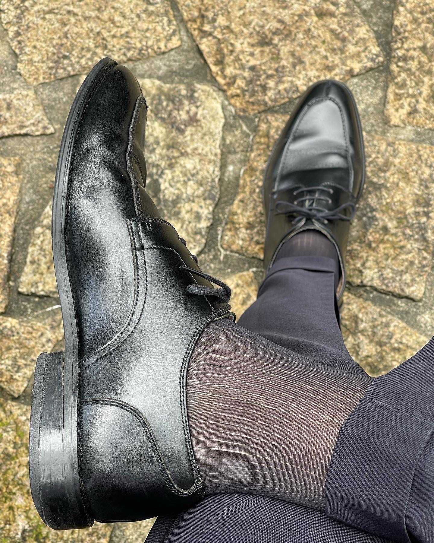 紳士襪/男絲襪-條紋男絲襪