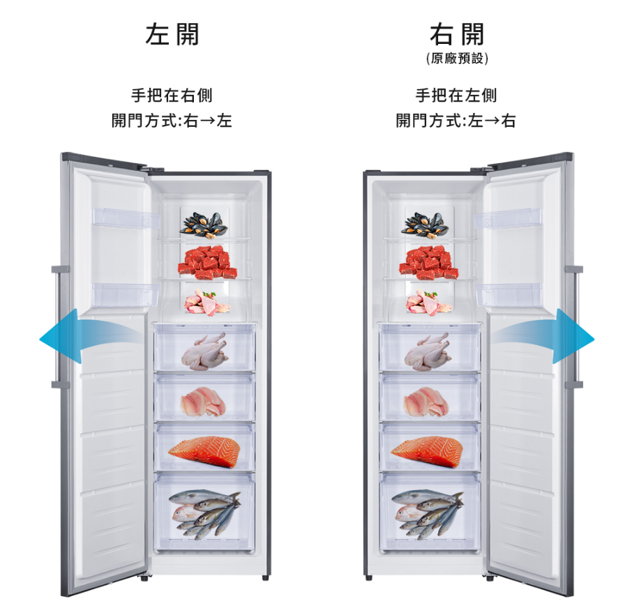 【樂昂客】(含基本安裝)免運可議價 TCL P272SDS 272L 直立式冷凍櫃 微電腦溫控無霜 多元收納