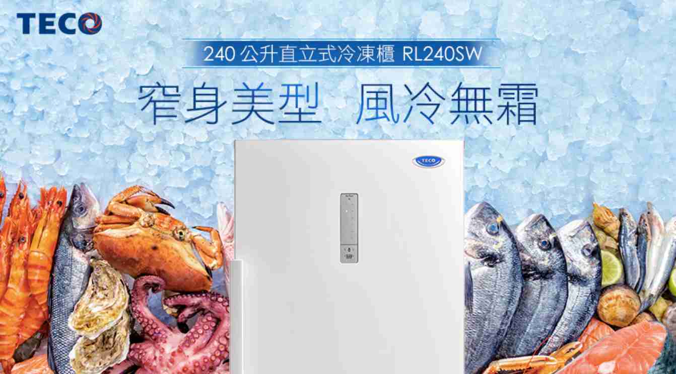【樂昂客】含基本安裝 可議價 TECO 東元 RL240SW 240L 直立式冷凍櫃 急速冷凍 風冷無霜