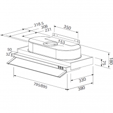 【樂昂客】含基本安裝 JTL 喜特麗 JT-1833M JT-1833L 隱藏式排油煙機 雙渦輪增壓 吸力強大不漏吸