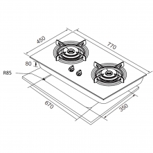 【樂昂客】含基本安裝 JTL 喜特麗 JT-GC205A 雙口玻璃檯面爐 不鏽鋼湯盤