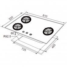 【樂昂客】含基本安裝 JTL 喜特麗 JT-GC309A 三口玻璃檯面爐  防湯汁設計