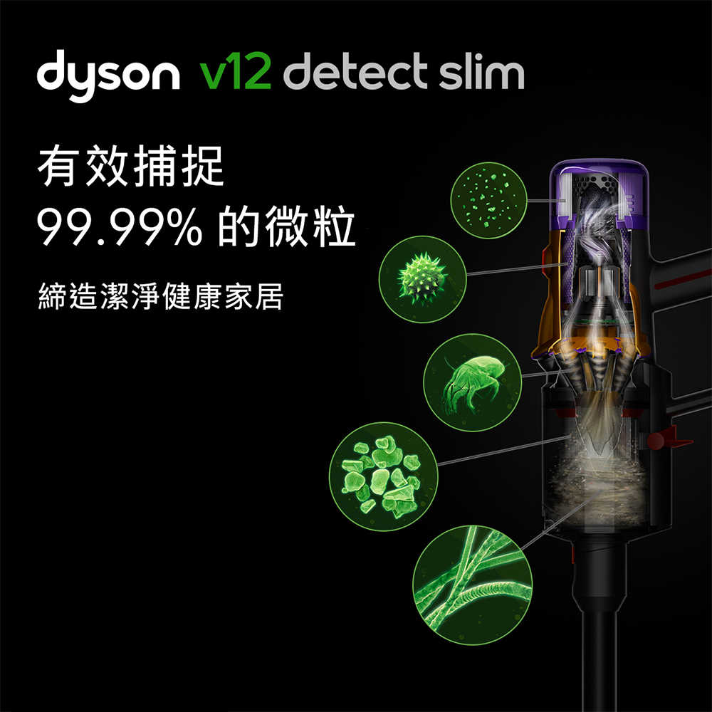 Dyson V12 Detect Slim Total Clean SV20 輕量智能吸塵器(送熨斗)