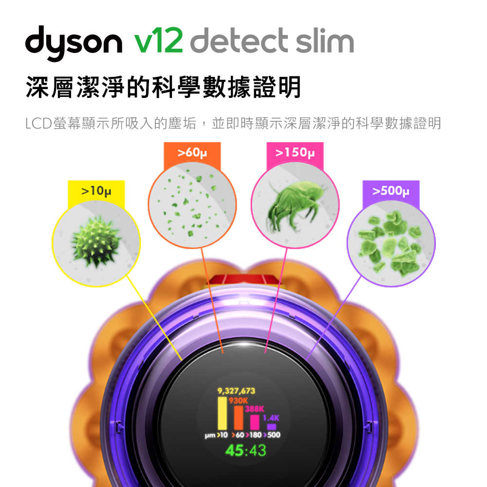 Dyson V12 Detect Slim Total Clean SV20 輕量智能吸塵器(送熨斗)